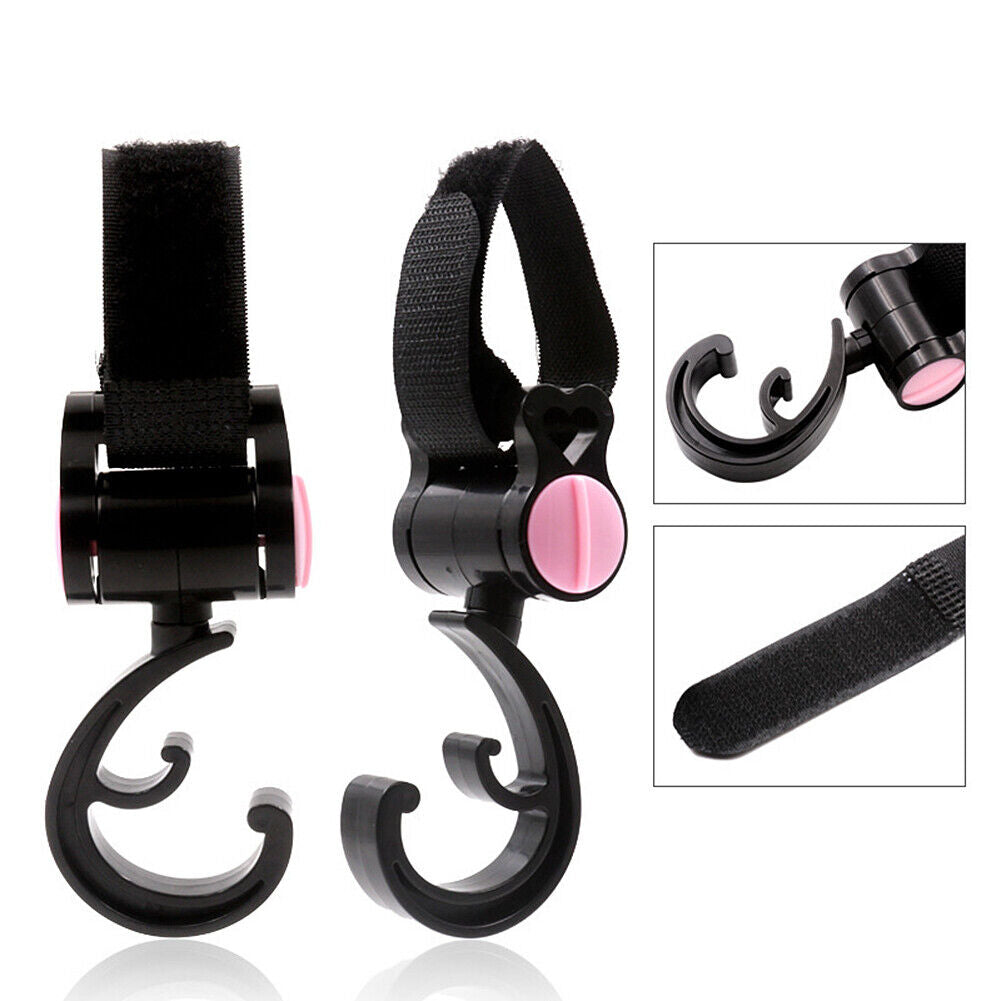 US 4-8 Pack Baby Stroller Hooks Organizer Clip Travel Purse Shopping Diaper Bags