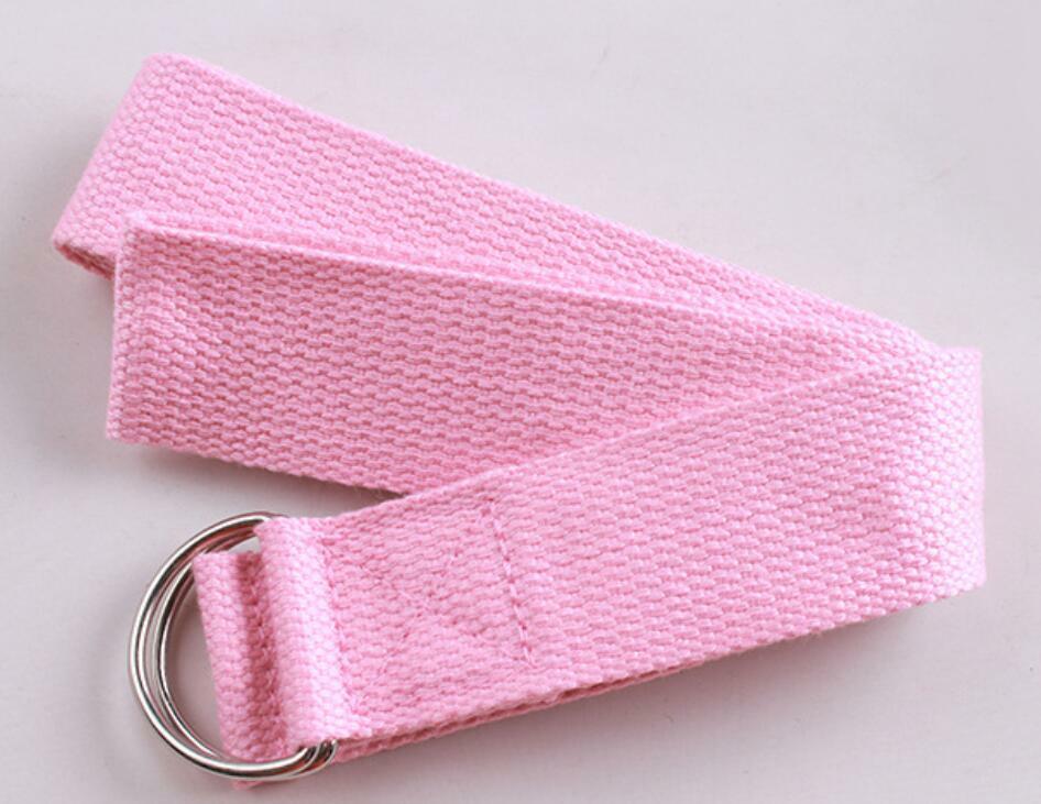 125 Inch/10.5 Feet/3.2M Fitness Exercise Yoga Strap Durable Cotton Metal D-Ring