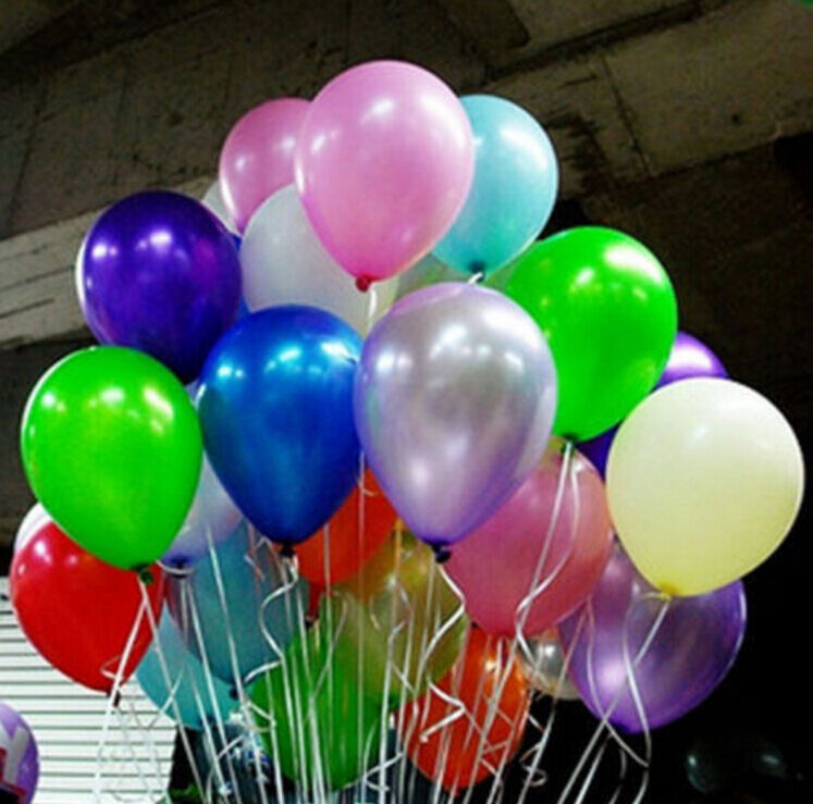 100pcs 10 inch Pearl Latex Colorful Thickening Wedding Party Birthday Balloon