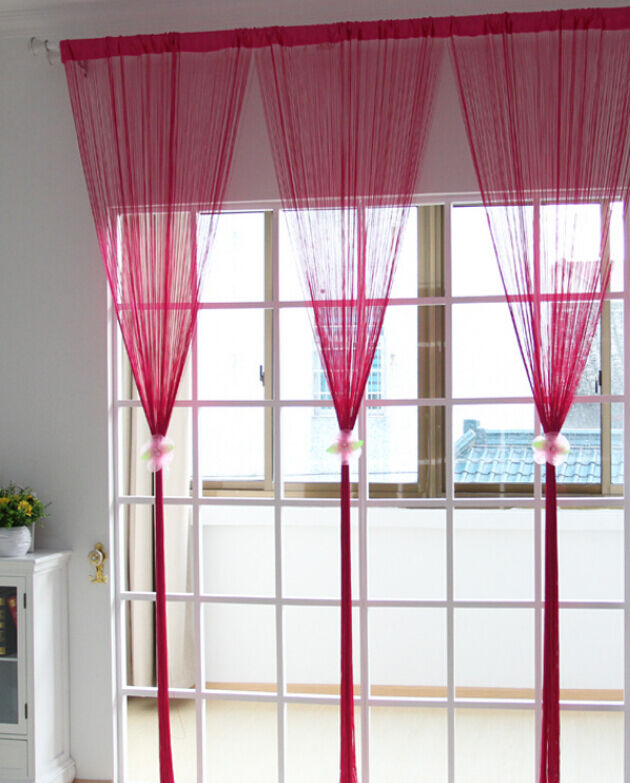 2 Pack Magik Line String Window Curtain Tassel Door Fringe Panel Room Divider