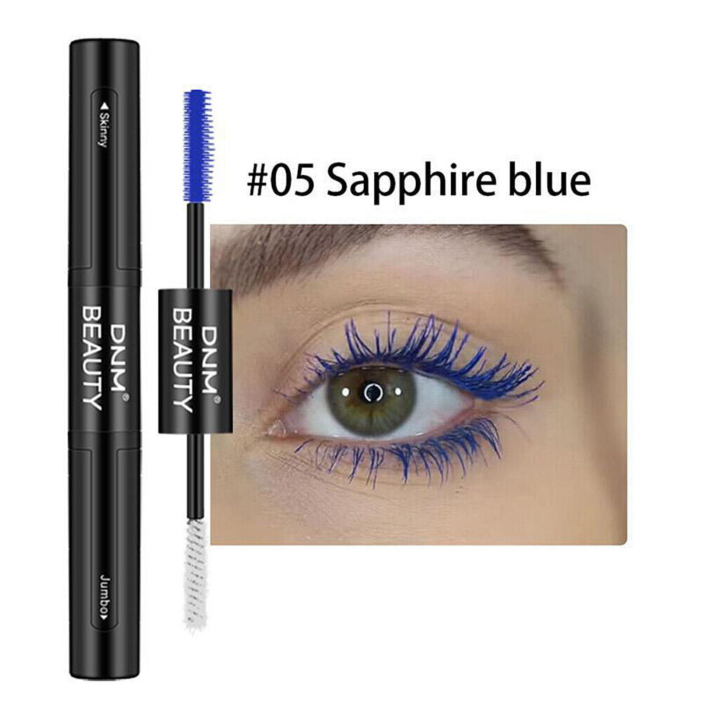 US 1-2Pcs Dual Head 4D Silk Fiber Eyelash Extension Colorful Waterproof Mascara