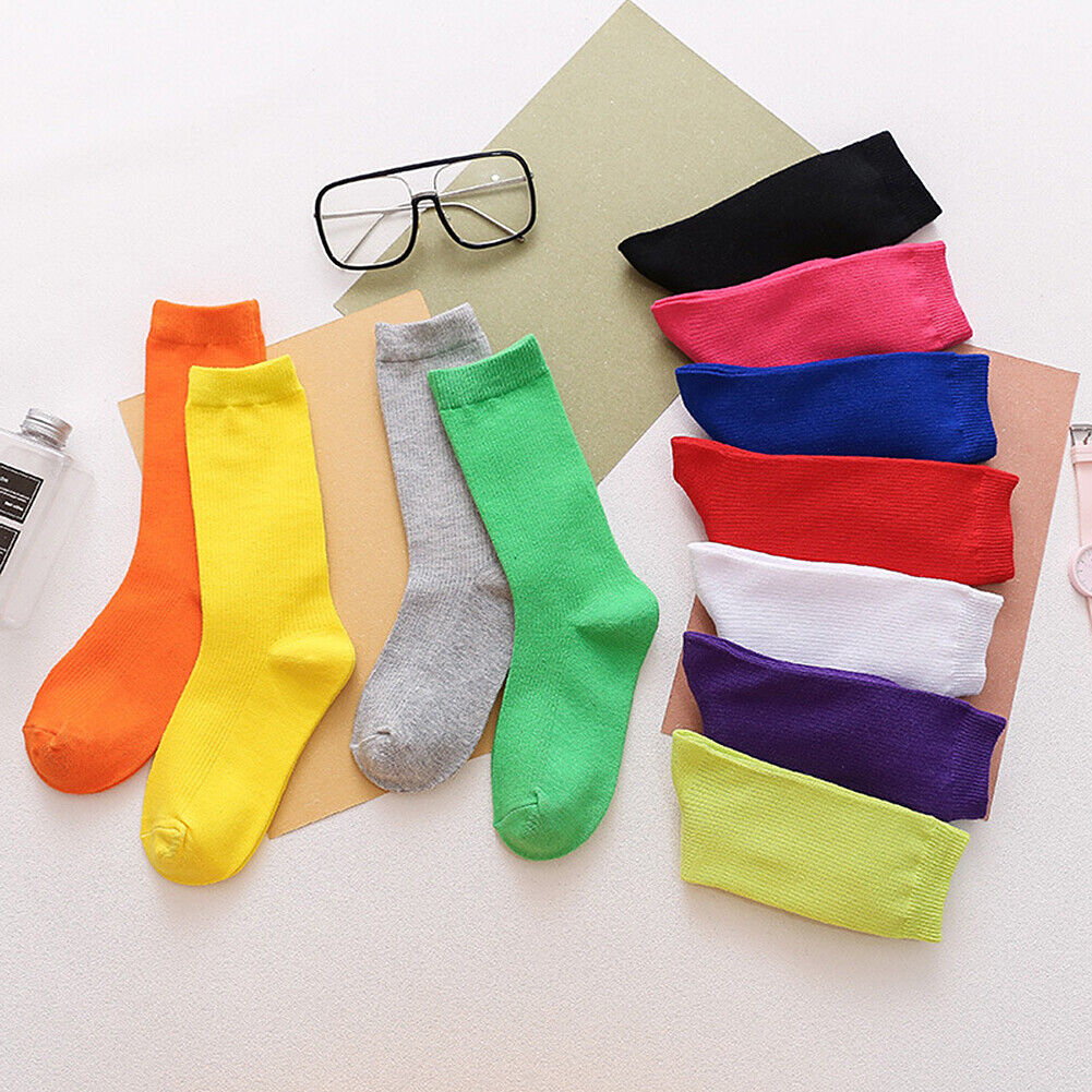US 7 Pairs Novelty Women Assorted Breathable Cute Korea Casual Cotton Crew Socks