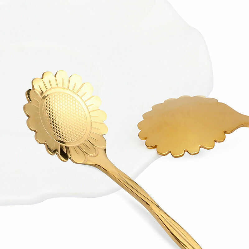 8 Pack Magik Floral Stainless Steel Tableware Creative Flower Coffee Spoon Set