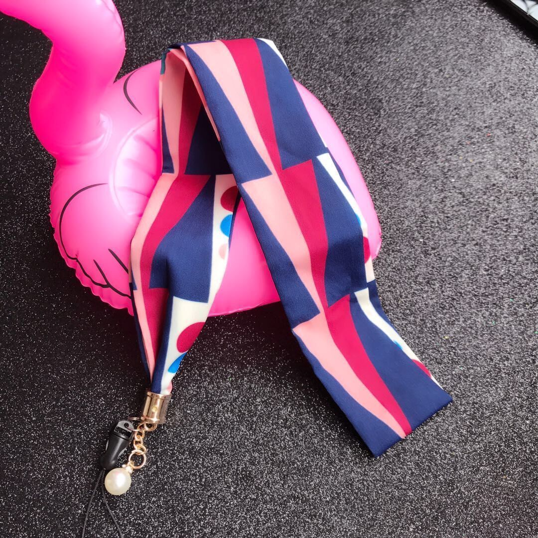 Universal Silk Scarf Neck Lanyard Strap Cell Mobile Phone ID Card Key chain