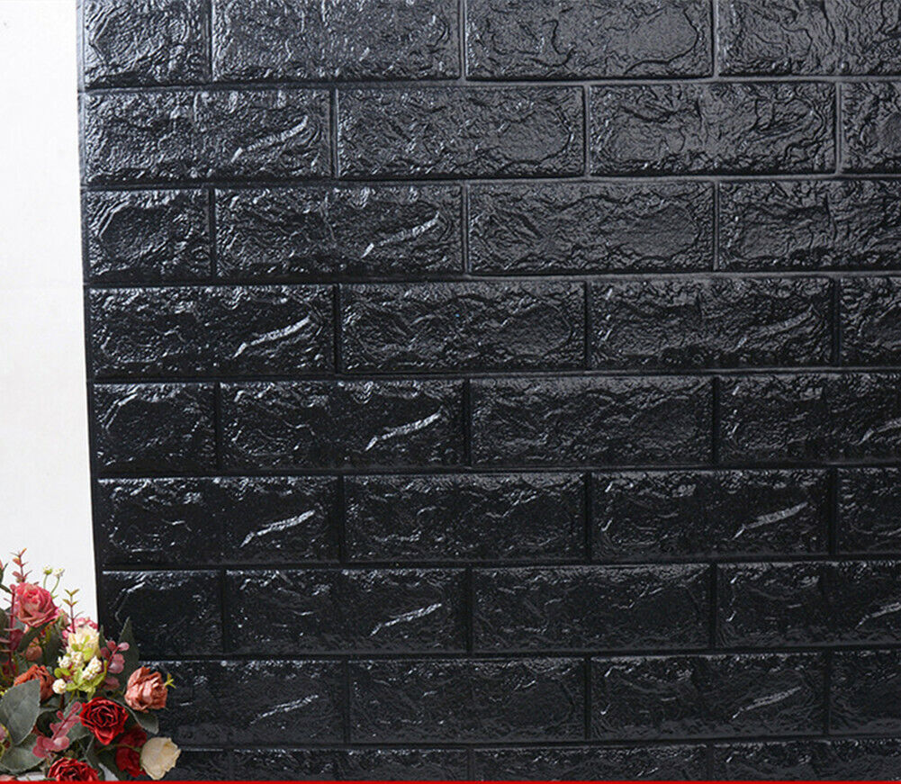 Premium PE Foam 3D Self Adhesive DIY Large Panels Wall Stickers Embossed Brick