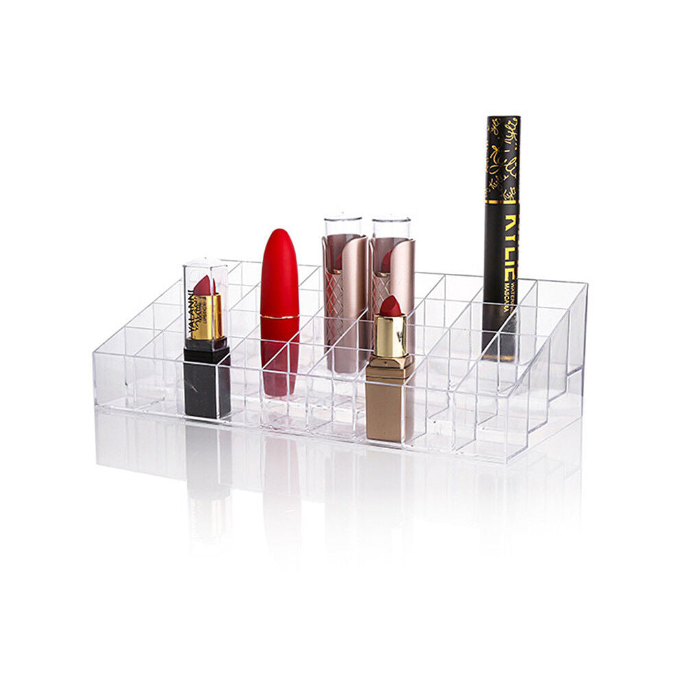 24-40 Grid Lipstick Makeup Stand Display Holder Case Cosmetic Organizer US Stock