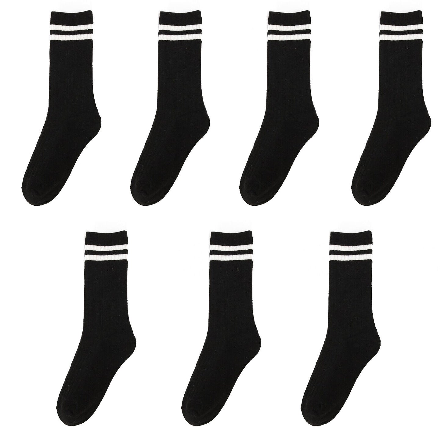 US 7 Pairs Novelty Women Assorted Breathable Cute Korea Casual Cotton Crew Socks