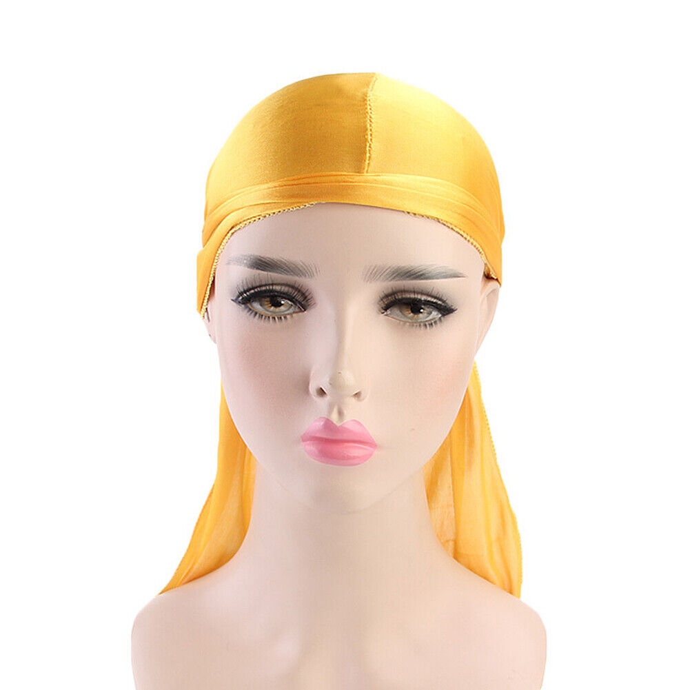 Men Women Turban Hat Pirate Doo Durag Headwear Comfortable Silk/Silky Feel Cap
