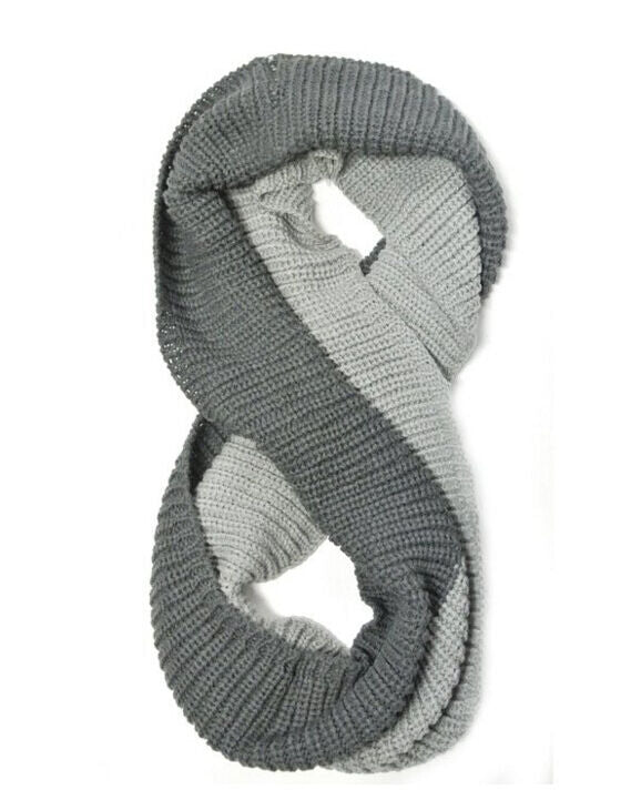 Women's Winter Warm Infinity 2 Circle/Loop Cable Knit Cowl Neck Long Scarf Shawl