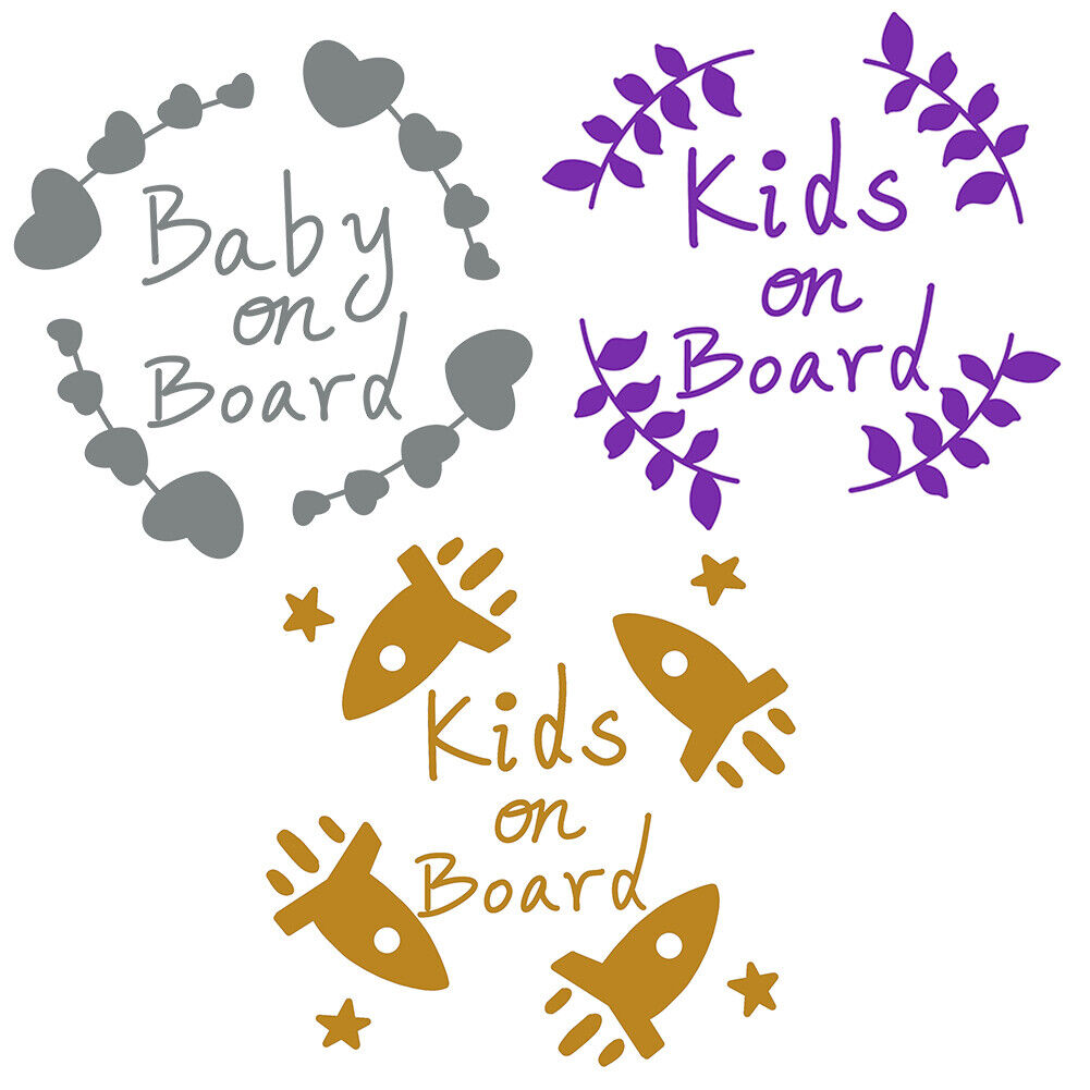 US Custom Baby on Board Kids in Car Vinyl Sticker Bumper Window Decal Truck Van