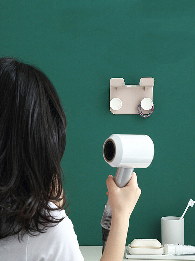 Hair Dryer Holder Self-Adhesive Hanging Rack Organizer Hook Spiral Caddy Bracket