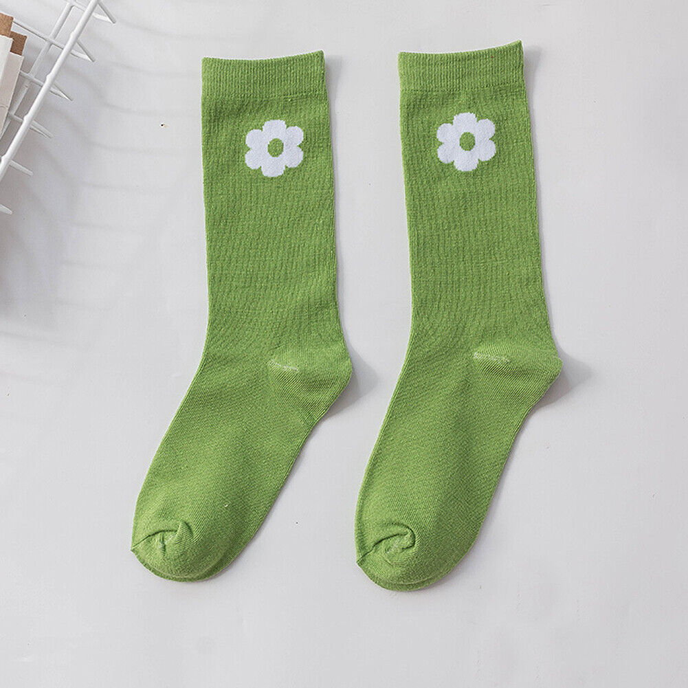 US 7 Pairs Novelty Women Assorted Breathable Cute Korea Casual Cotton Crew Socks