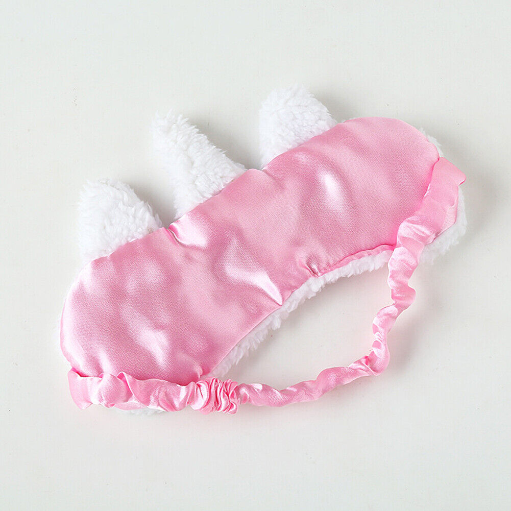 US Unicorn Animal Eye Mask Soft Plush Sleep Masks Sleeping Blindfold Traveling
