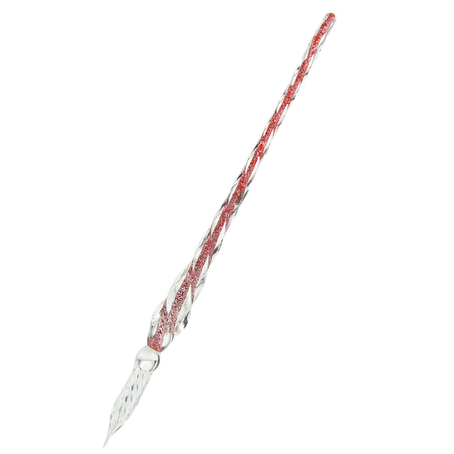 US 3D Glass Signature Pen Nib Elegant Crystal Dip Sign Pen w/ Box Gift Holiday