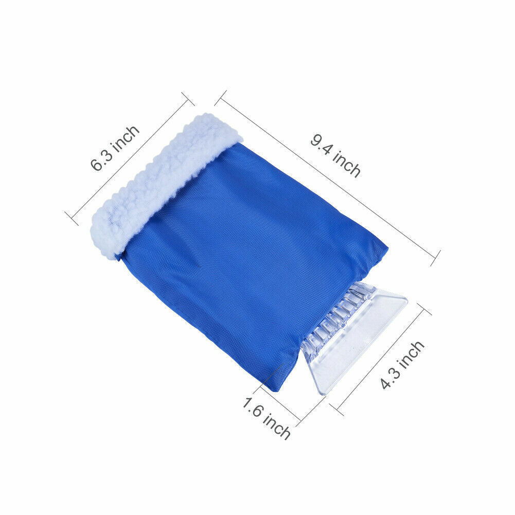 US Warm Ice Scraper Mitt Windshield Snow Scrapers Waterproof Snow Remover Glove