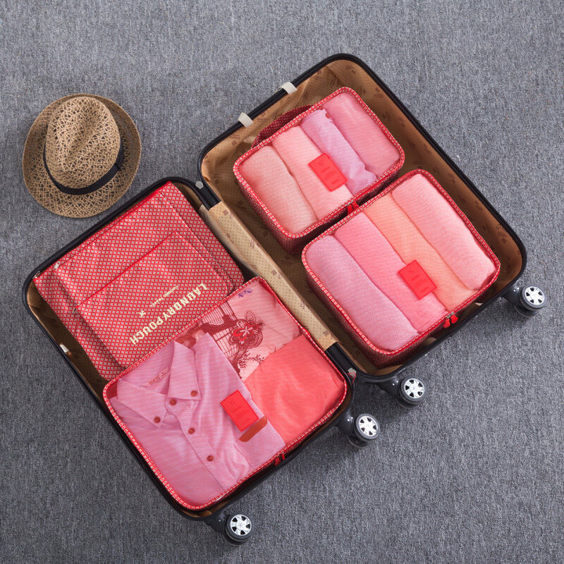 9Pcs Waterproof Clothes Storage Bags Packing Cube Travel Luggage Organizer Pouch