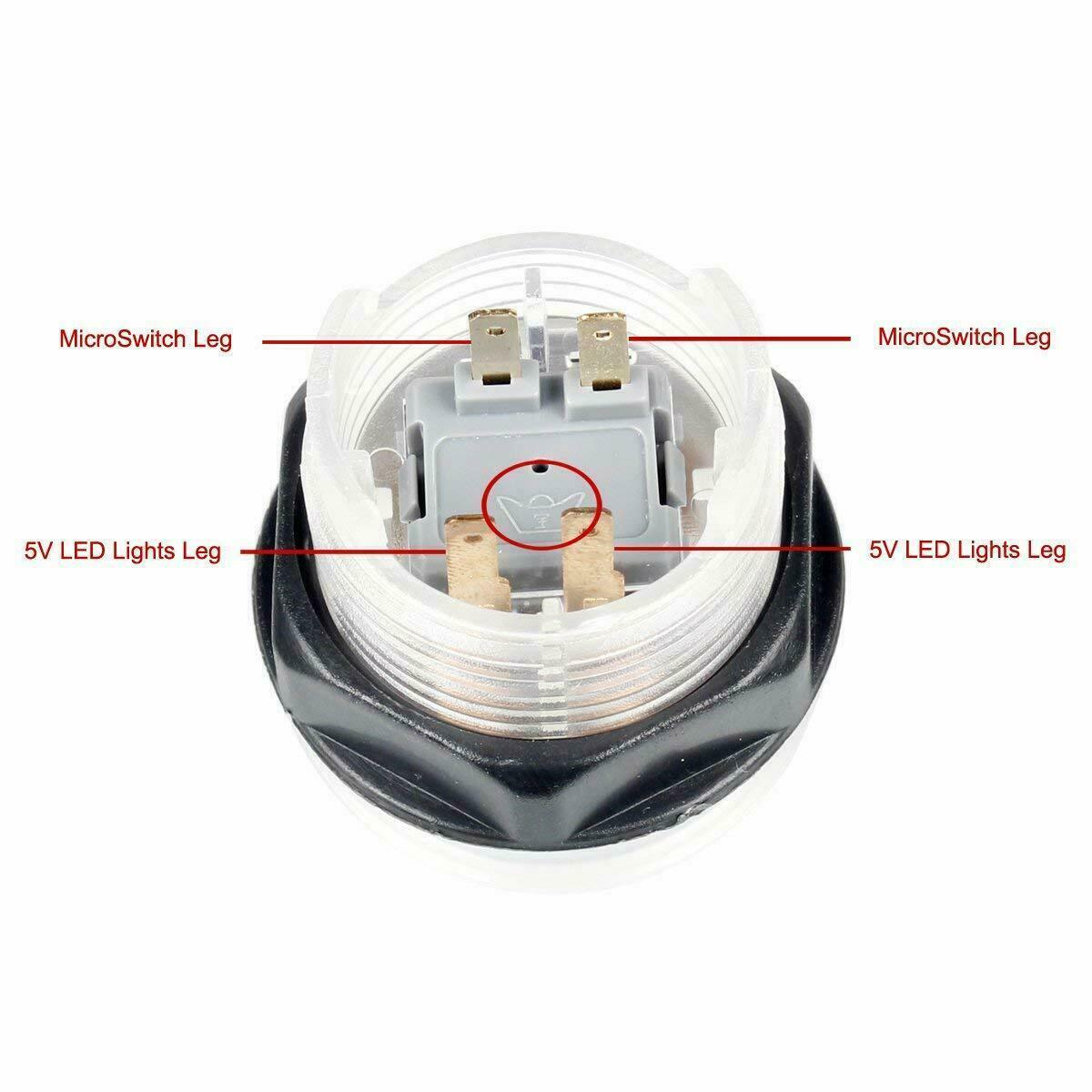 LED lit Arcade Push Buttons MAME Multicade