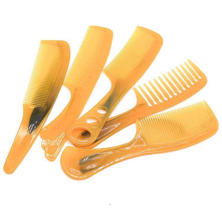 3~5 Pack Massage Tendon Comb Natural Amber Ox Horn Portable Hair Beard US Seller