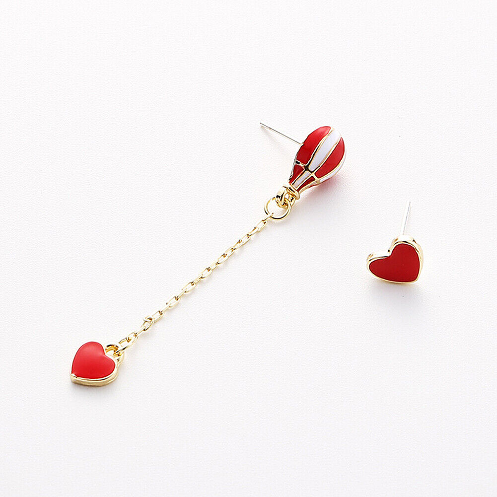 US Pom Pom Flower Balloon Daisy Vintage Heart Cat Star Fruit Earrings /Ear Clips