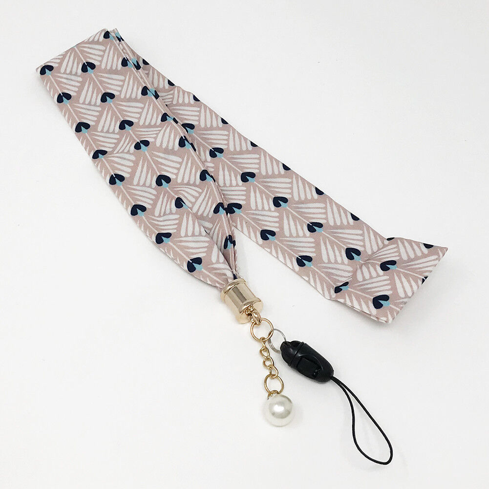 Universal Silk Scarf Neck Lanyard Strap Cell Mobile Phone ID Card Key chain