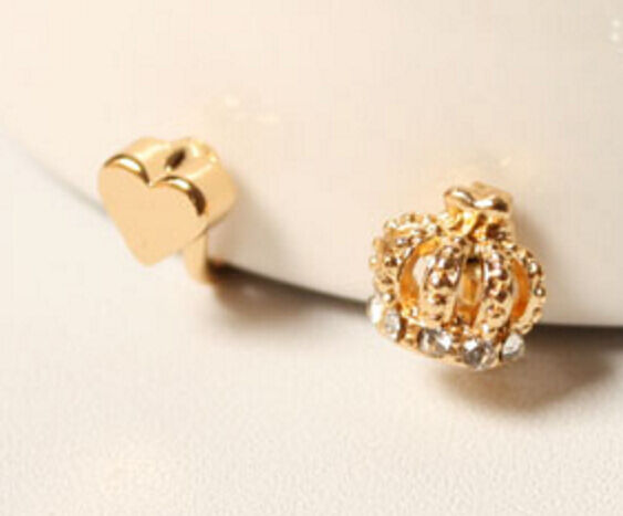2X Magik Rhinestone EarStud Crystal Ear Cuff Wrap Clip On Non-piercing Earrings