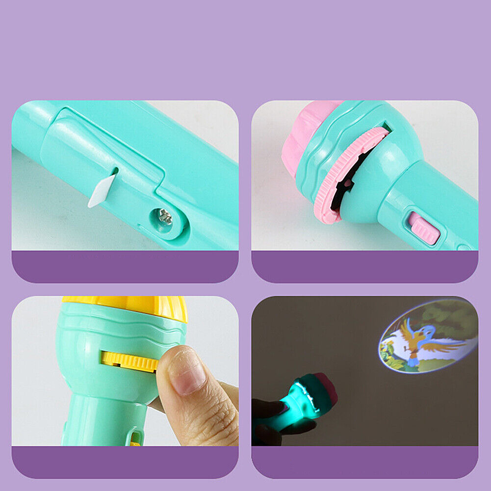 US Slide Projector Flashlight Children's Projection Light Toy Holiday Education