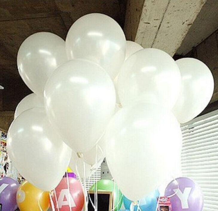 100pcs 10 inch Pearl Latex Colorful Thickening Wedding Party Birthday Balloon