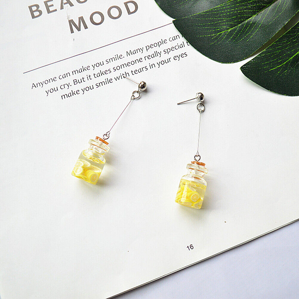 US DIY Fruit Strawberry Pineapple Orange Watermelon Lemon Juice Drink Earrings