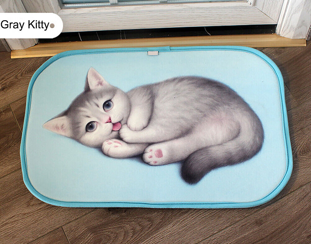 US Cat Dog Non-Slip 3D Doormat Kitchen Bathmat Bedrooms Patio Stair Carpet Mat