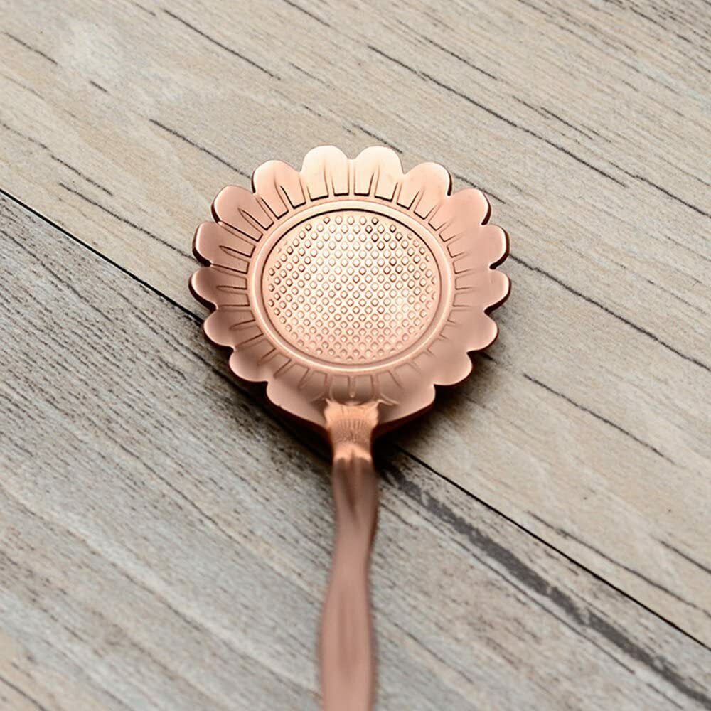 8 Pack Magik Floral Stainless Steel Tableware Creative Flower Coffee Spoon Set