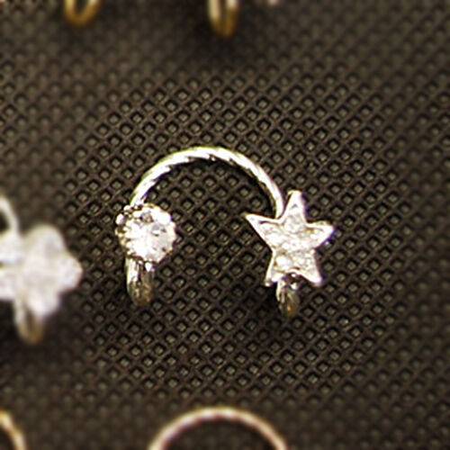 2X Magik Rhinestone EarStud Crystal Ear Cuff Wrap Clip On Non-piercing Earrings