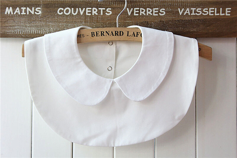 Choker Necklace Unisex Women Peter Pan Detachable Lapel Shirt Fake False Collar