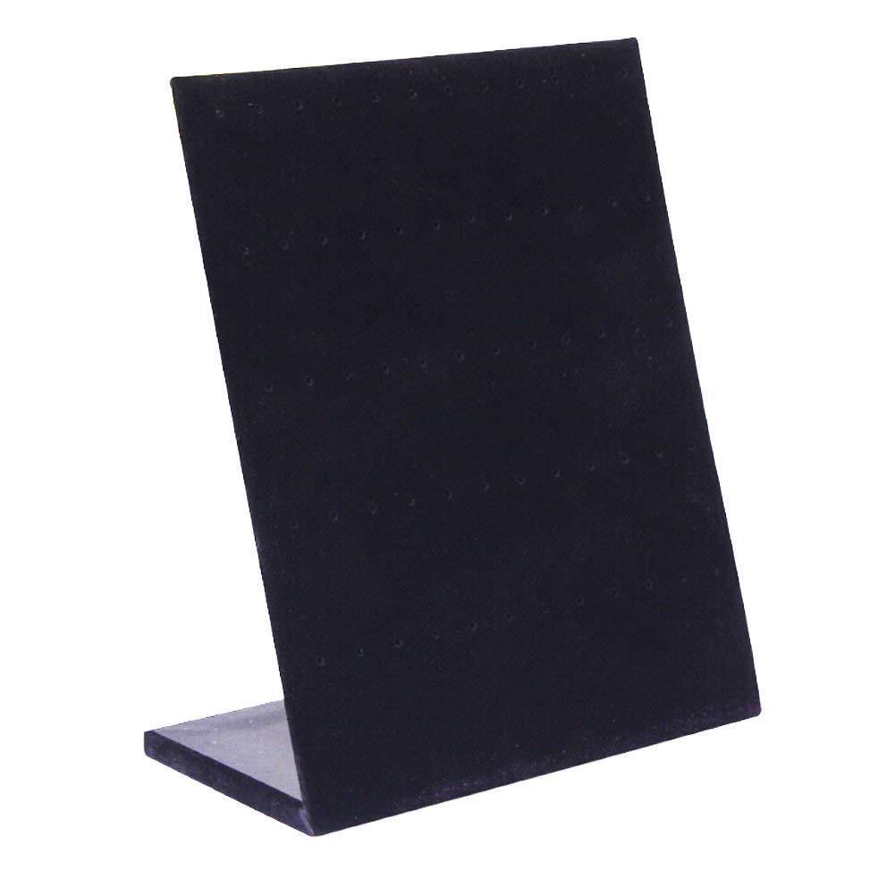 L-Shape Velvet Jewelry Frame Tray Earrings Board Display Counter Rack Organizer