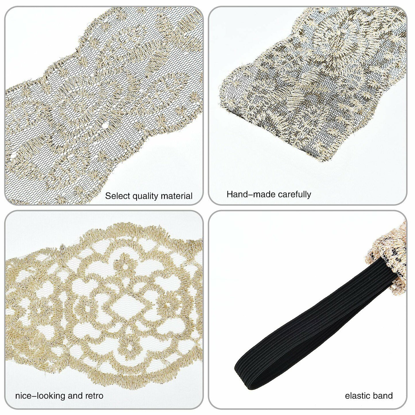 US 7~14Pcs Women Lace Headband Stretch Hairband Elegant Wide Headwrap Turban