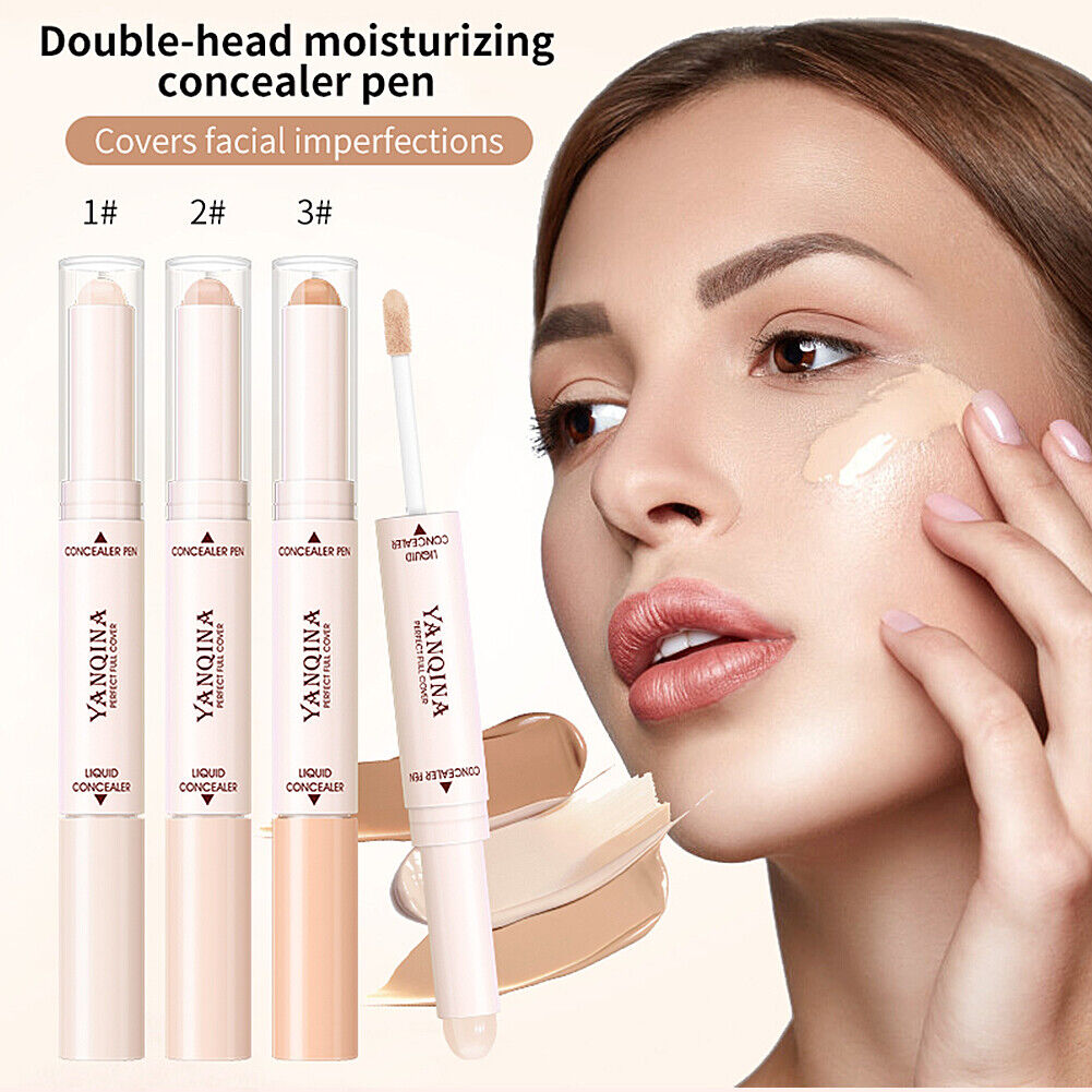US 2-in-1 Dual Head Stick Liquid Concealer Hydrating Contouring Full Matte Cover