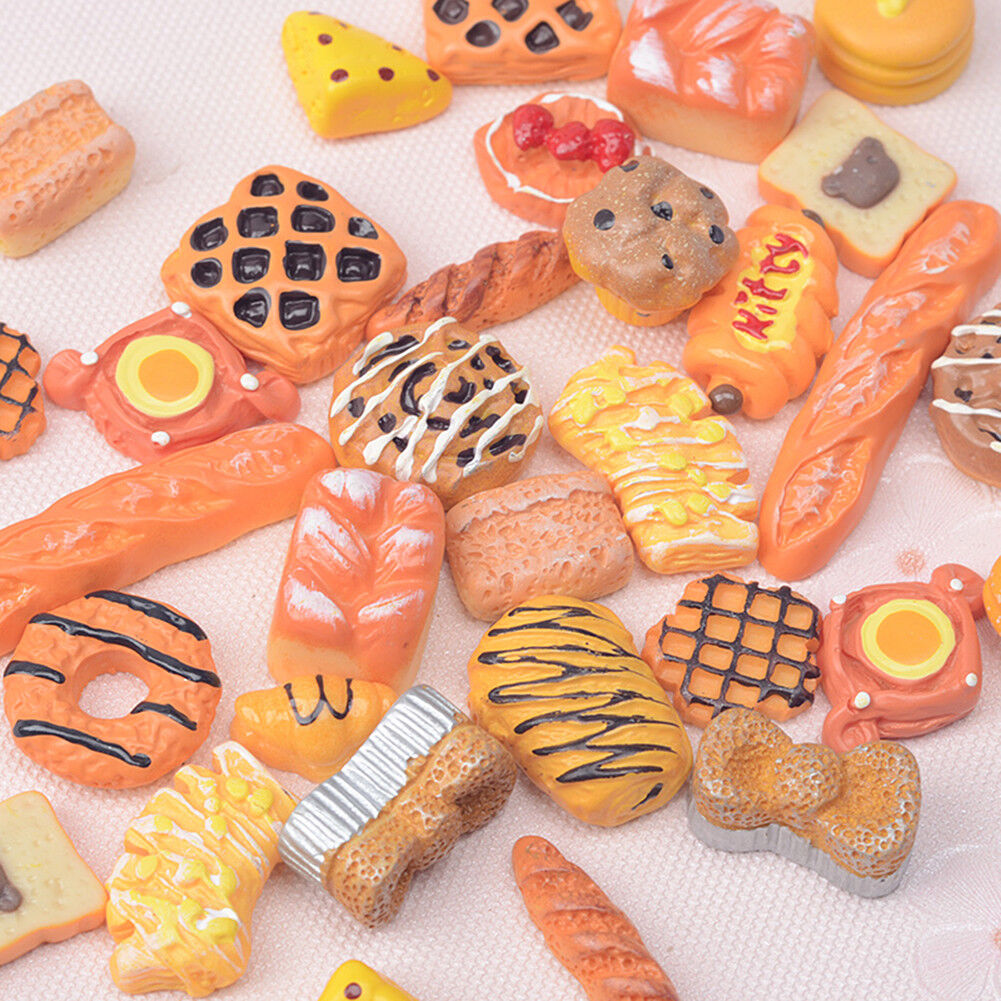 US 15~100 Pc Slime Bread Candy Unicorn Resin Flat Back Scrapbooking Charms DIY