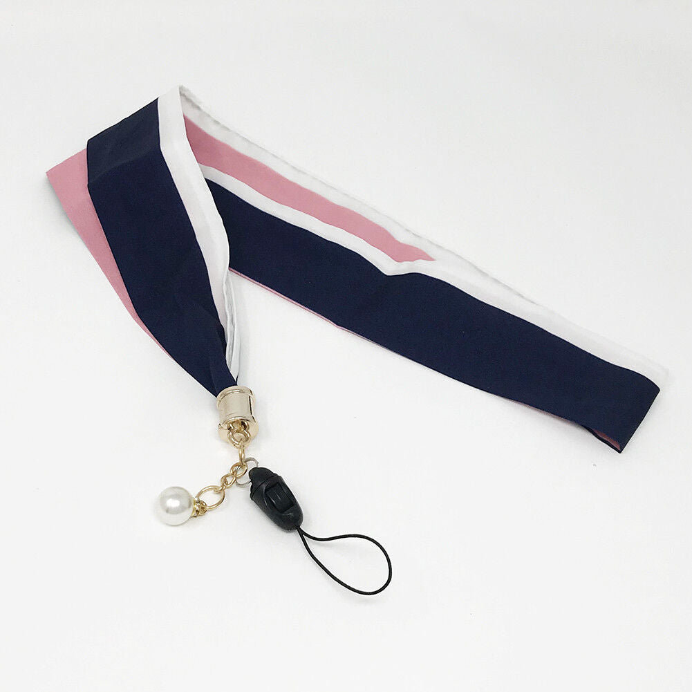 Universal Silk Scarf Neck Lanyard Strap Cell Mobile Phone ID Card Key chain