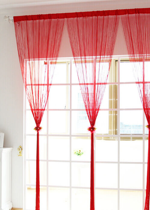 2 Pack Magik Line String Window Curtain Tassel Door Fringe Panel Room Divider