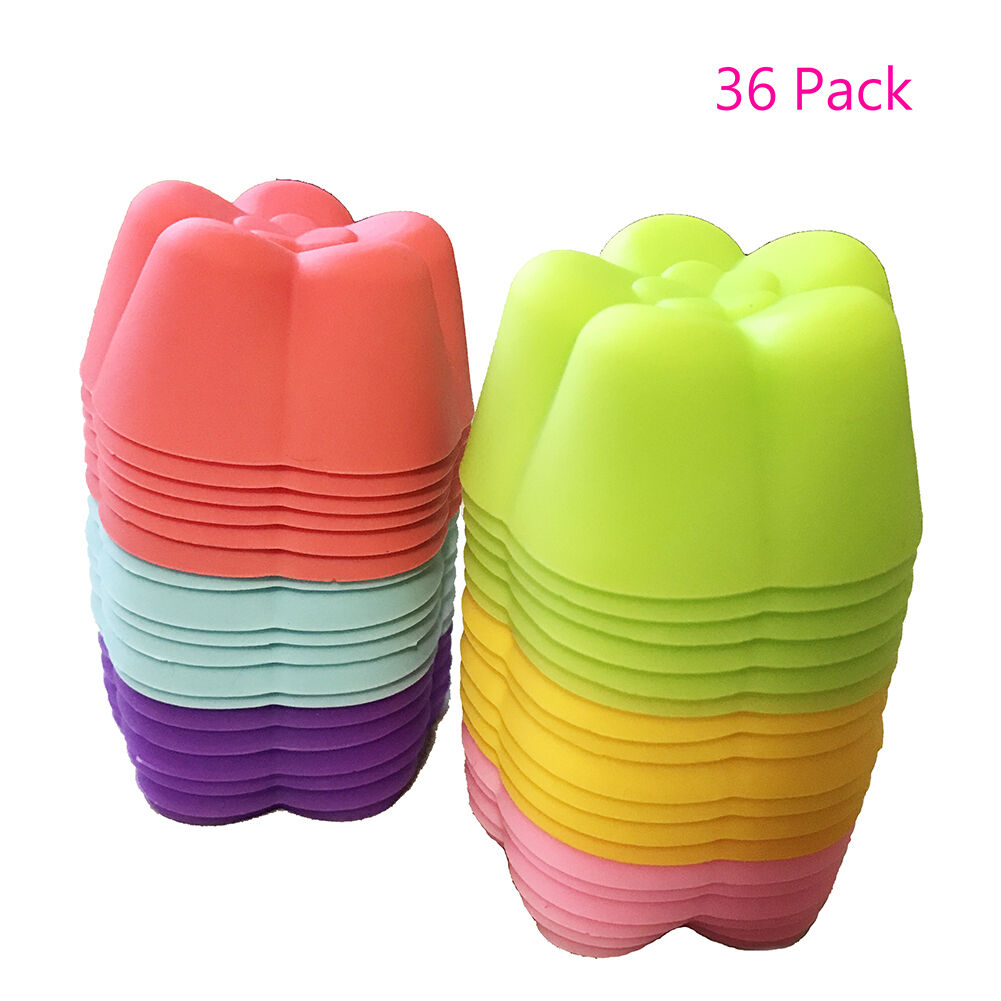 Magik 36 PCS Reusable Non-stick Silicone Baking Muffin Cupcake Chocolate Cups
