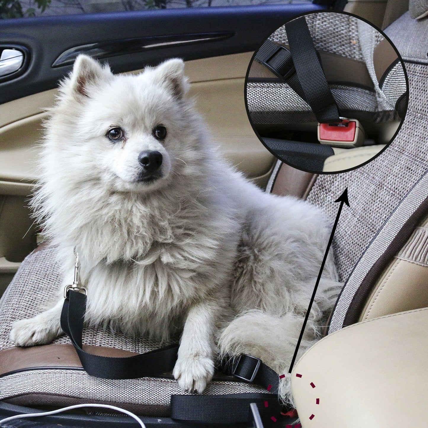3 PCS Adjustable Pet Dog Cat Car Seat Belt Safety Leads Vehicle Seatbelt Harness