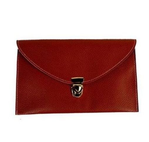 Fashion Leather Envelope Clutch with Drop-in Chain Shoulder Strap