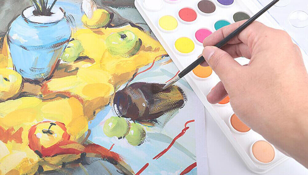 US 36 Color Fundamental Watercolor Pan Artist Set and/or 10 Paint Brushes