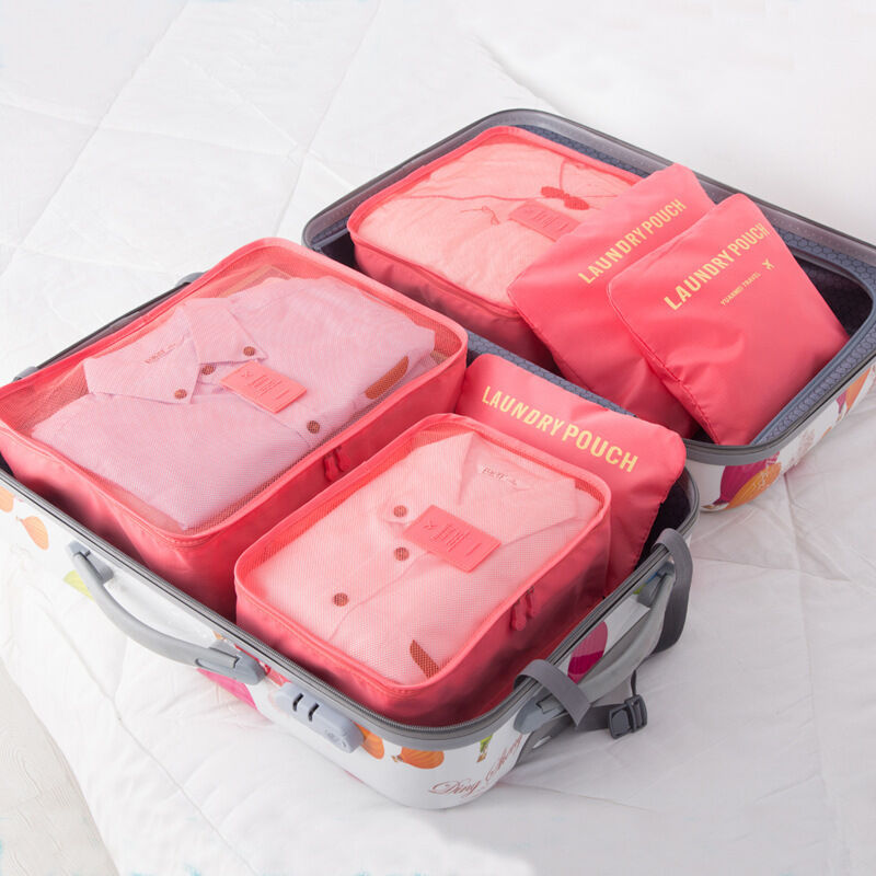 9Pcs Waterproof Clothes Storage Bags Packing Cube Travel Luggage Organizer Pouch