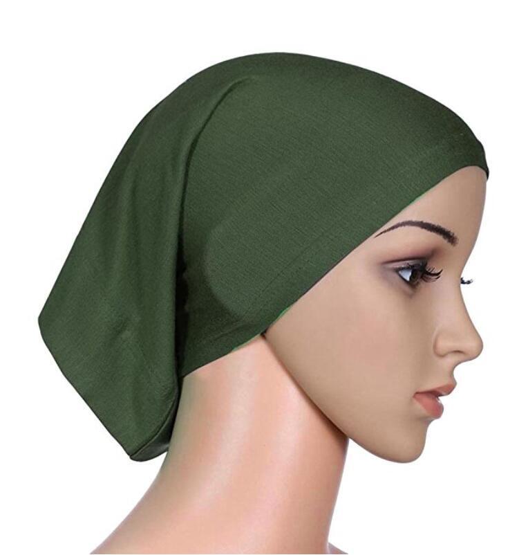 Women Muslim Islamic Solid Cotton Hijab Cap Head Under Scarf Shawl Turban Clever