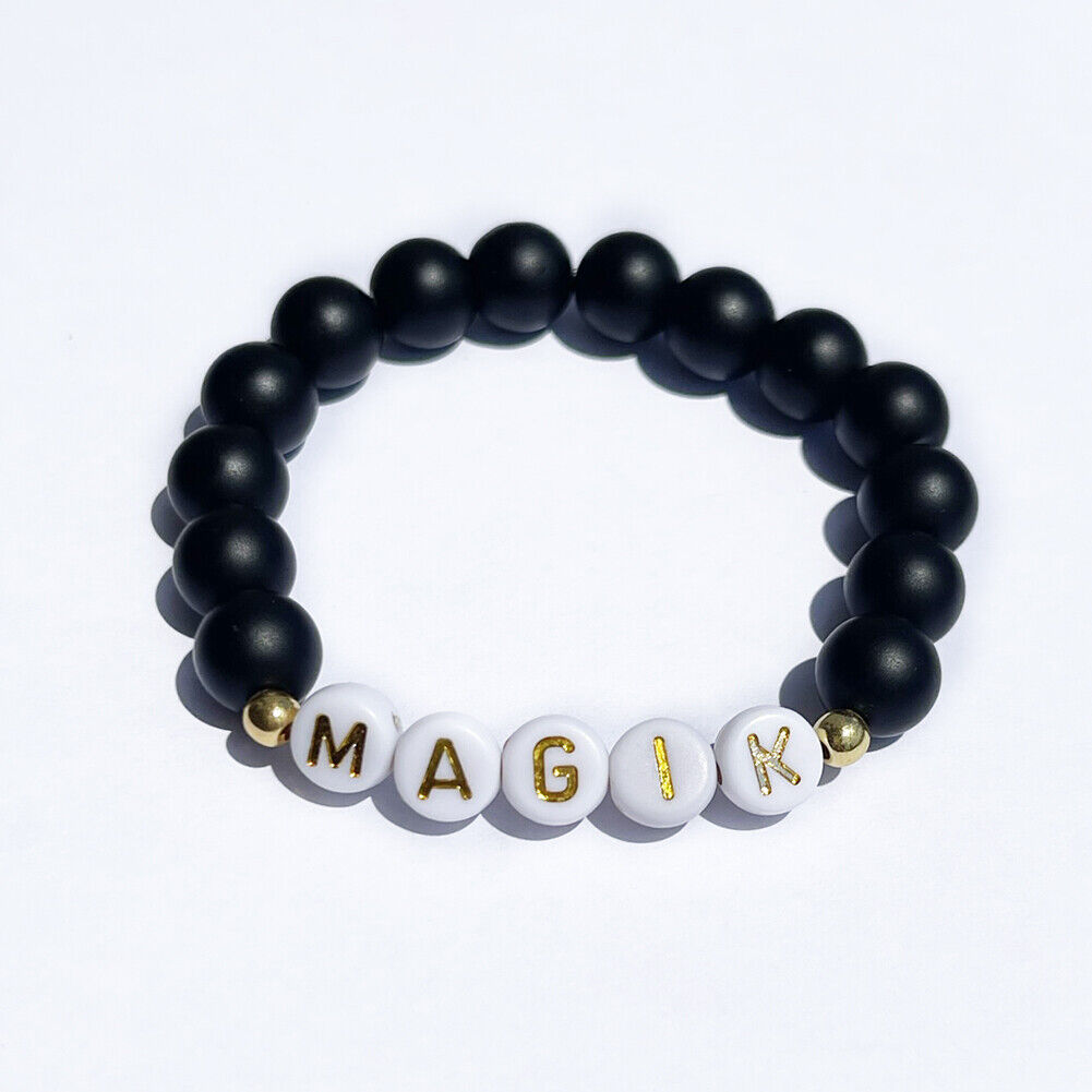 US Personalize Custom Name Mama Bracelet Bead Stretch Energy Stone Agage Howlite