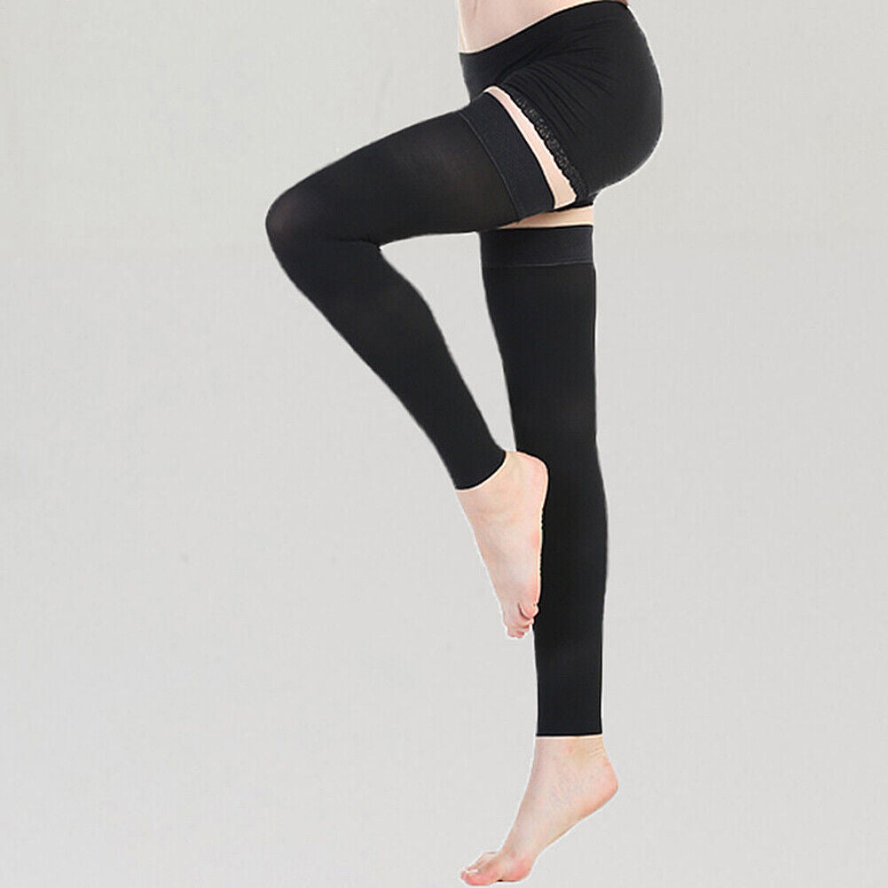 US 23-32mmHg Leg Compression Sleeve Socks Thigh High Varicose Stockings Antislip