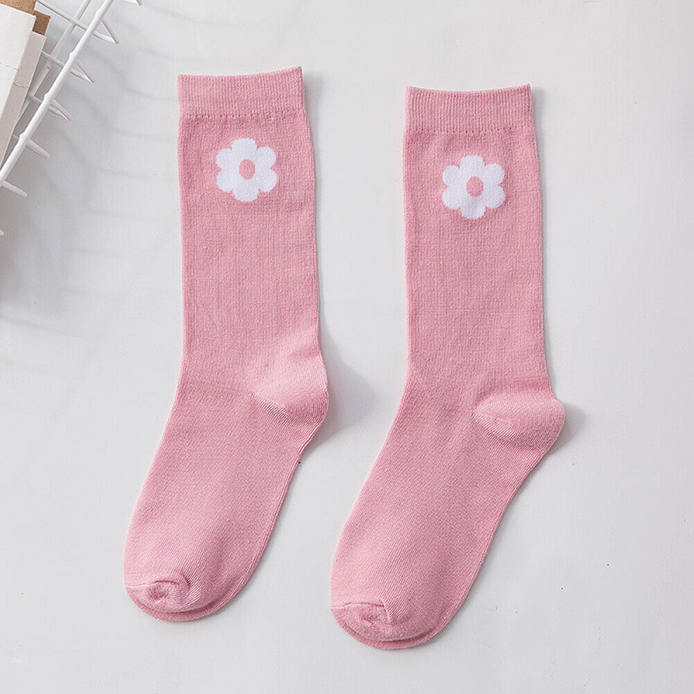 US 7 Pairs Novelty Women Assorted Breathable Cute Korea Casual Cotton Crew Socks