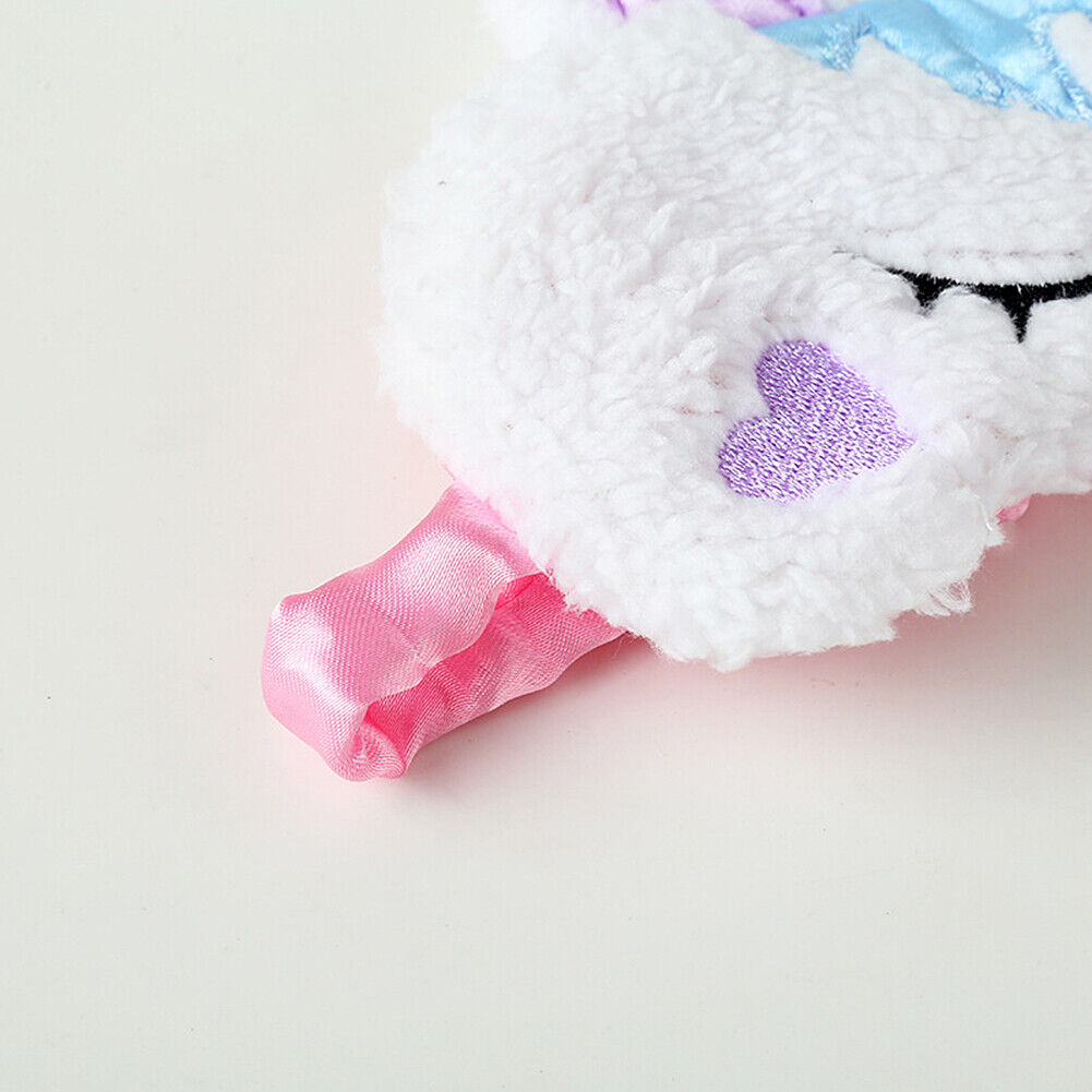 US Unicorn Animal Eye Mask Soft Plush Sleep Masks Sleeping Blindfold Traveling