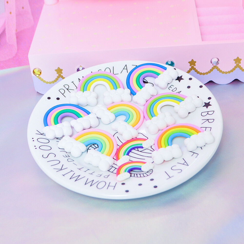 US 15~100 Pc Slime Bread Candy Unicorn Resin Flat Back Scrapbooking Charms DIY