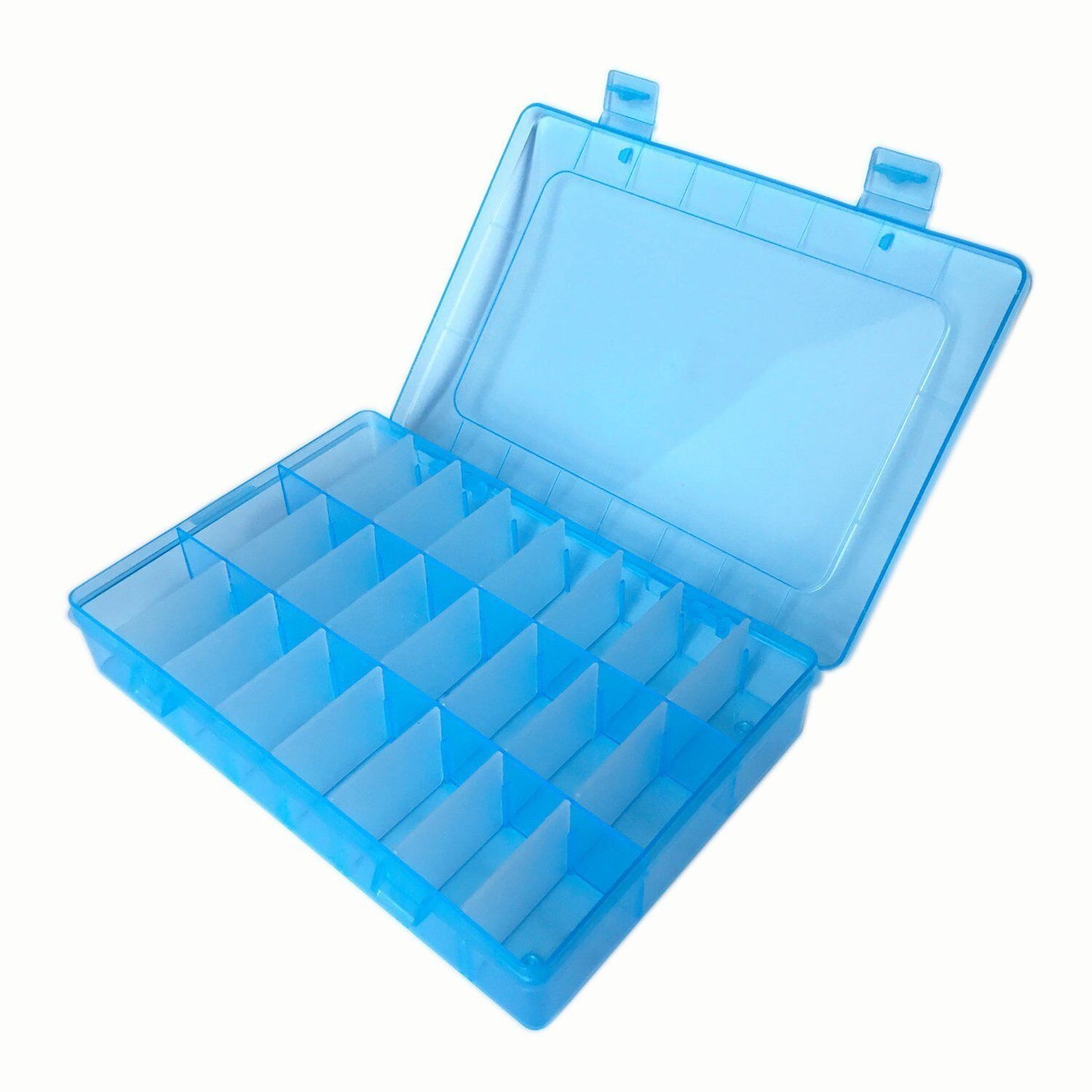 2 Pack 24 Grids Plastic Storage Box Jewelry Earring Tool Containers Organizer
